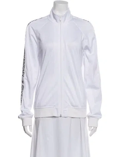 Pre-owned Givenchy Graphic Print Bomber Jacket In White