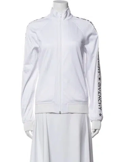 Pre-owned Givenchy Graphic Print Bomber Jacket In White