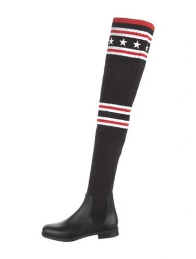 Pre-owned Givenchy Graphic Print Boots In Black