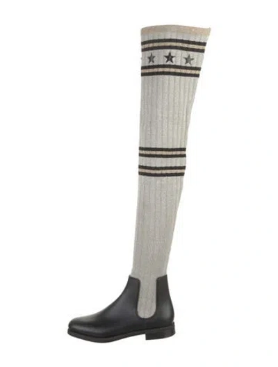 Pre-owned Givenchy Graphic Print Chelsea Boots In Grey
