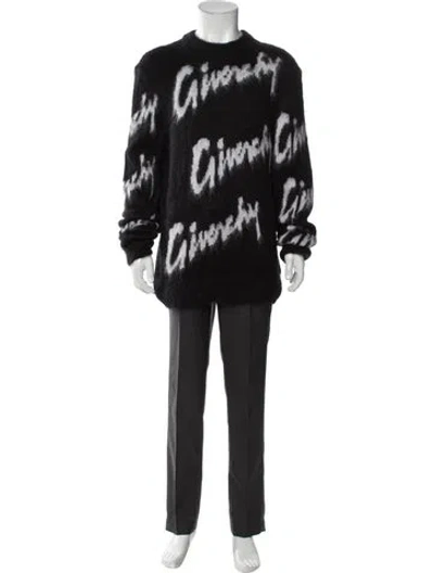 Pre-owned Givenchy Graphic Print Crew Neck Cardigan In Gray