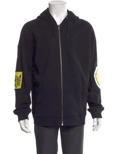 Pre-owned Givenchy Graphic Print Crew Neck Hoodie In Black
