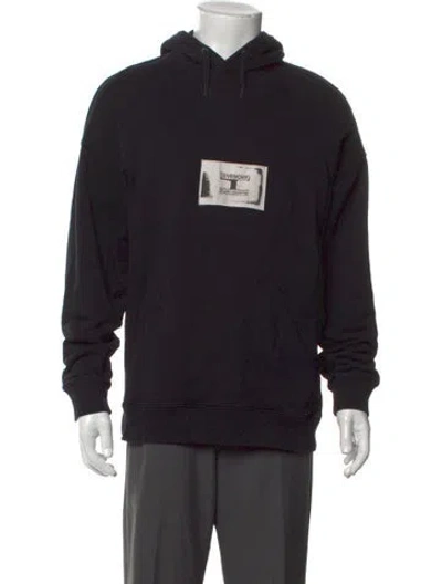 Pre-owned Givenchy Graphic Print Crew Neck Hoodie In Black