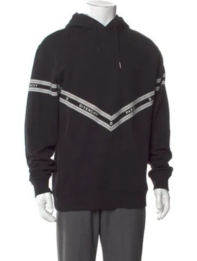 Pre-owned Givenchy Graphic Print Crew Neck Hoodie In Black