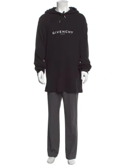 Pre-owned Givenchy Graphic Print Crew Neck Hoodie In Black