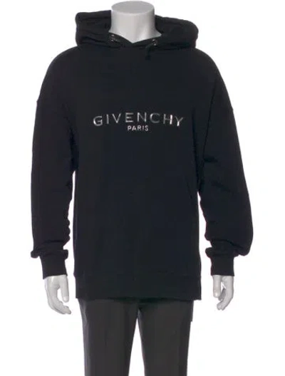 Pre-owned Givenchy Graphic Print Crew Neck Hoodie In Black