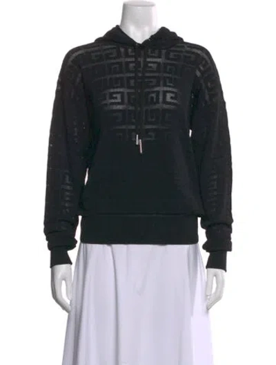 Pre-owned Givenchy Graphic Print Crew Neck Hoodie In Black