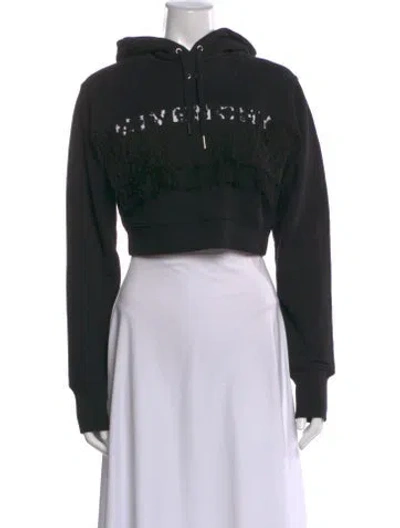 Pre-owned Givenchy Graphic Print Crew Neck Hoodie In Black
