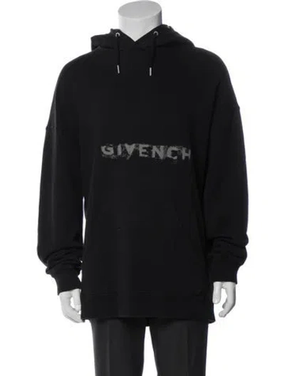 Pre-owned Givenchy Graphic Print Crew Neck Hoodie In Black