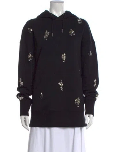 Pre-owned Givenchy Graphic Print Crew Neck Hoodie In Black