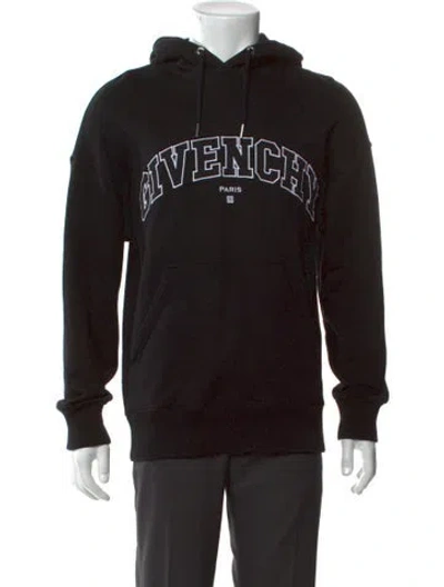 Pre-owned Givenchy Graphic Print Crew Neck Hoodie In Black
