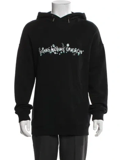 Pre-owned Givenchy Graphic Print Crew Neck Hoodie In Black