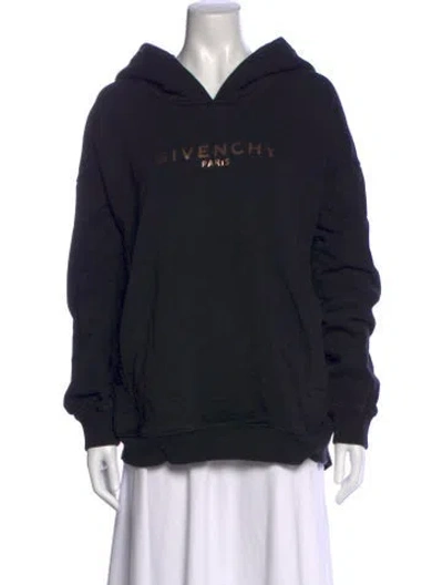 Pre-owned Givenchy Graphic Print Crew Neck Hoodie In Black