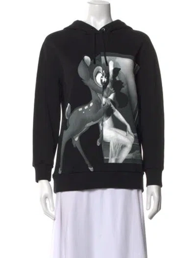 Pre-owned Givenchy Graphic Print Crew Neck Hoodie In Black