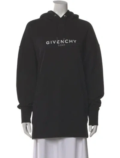 Pre-owned Givenchy Graphic Print Crew Neck Hoodie In Gray