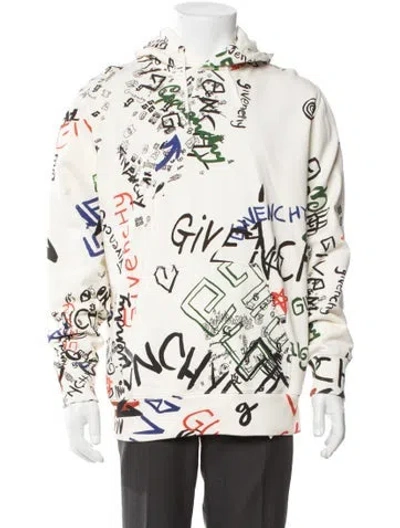 Pre-owned Givenchy Graphic Print Crew Neck Hoodie In Neutral