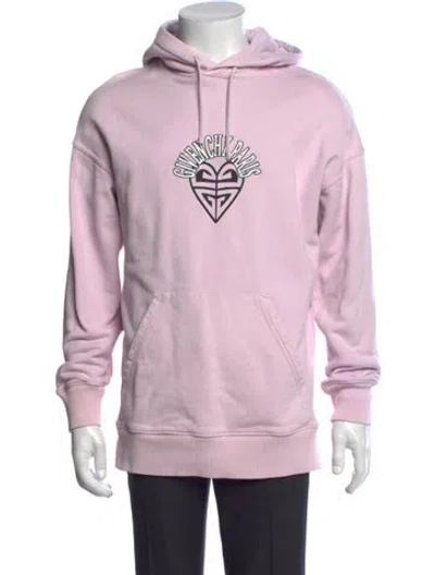 Pre-owned Givenchy Graphic Print Crew Neck Hoodie In Pink