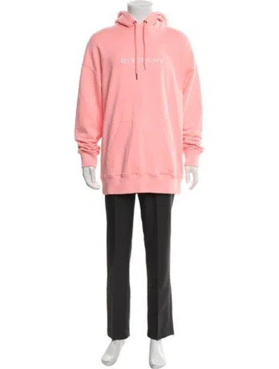 Pre-owned Givenchy Graphic Print Crew Neck Hoodie In Pink
