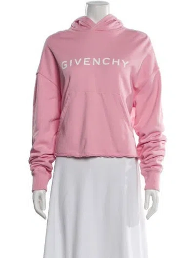 Pre-owned Givenchy Graphic Print Crew Neck Hoodie In Pink