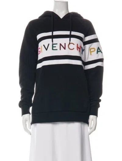 Pre-owned Givenchy Graphic Print Crew Neck Hoodie W/ Tags In Black