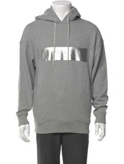 Pre-owned Givenchy Graphic Print Crew Neck Hoodie W/ Tags In Gray