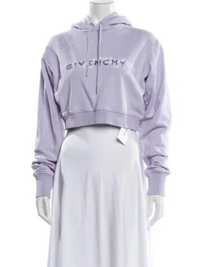 Pre-owned Givenchy Graphic Print Crew Neck Hoodie In White