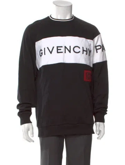 Pre-owned Givenchy Graphic Print Crew Neck Pullover In Black