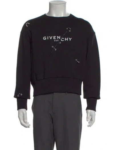 Pre-owned Givenchy Graphic Print Crew Neck Pullover In Black