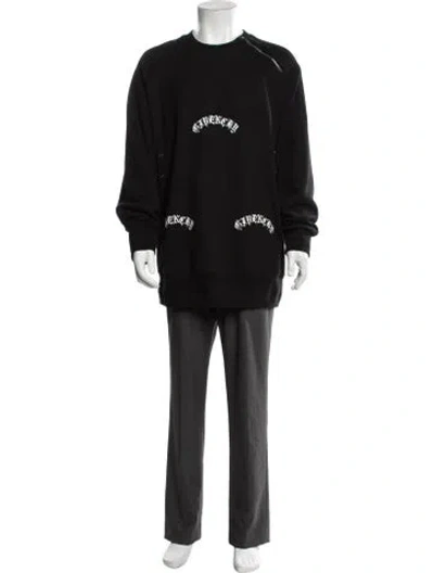 Pre-owned Givenchy Graphic Print Crew Neck Pullover In Black