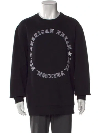 Pre-owned Givenchy Graphic Print Crew Neck Sweatshirt In Black