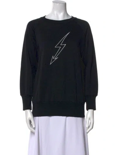 Pre-owned Givenchy Graphic Print Crew Neck Sweatshirt In Black