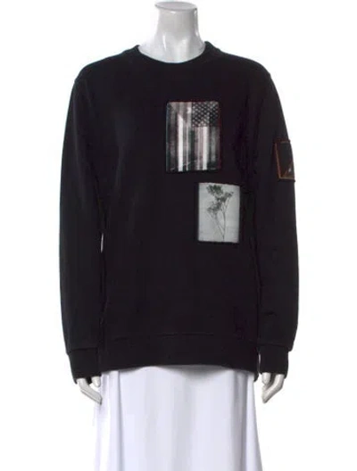 Pre-owned Givenchy Graphic Print Crew Neck Sweatshirt In Black