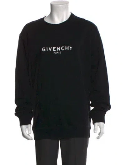 Pre-owned Givenchy Graphic Print Crew Neck Sweatshirt In Black