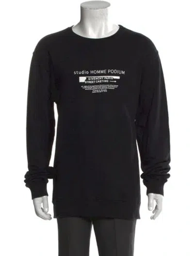 Pre-owned Givenchy Graphic Print Crew Neck Sweatshirt In Black