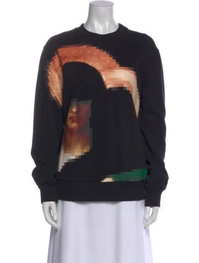 Pre-owned Givenchy Graphic Print Crew Neck Sweatshirt In Black