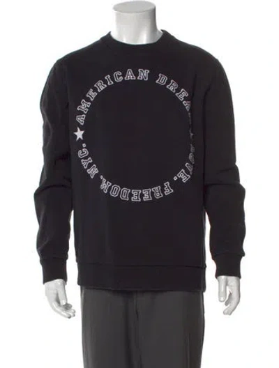 Pre-owned Givenchy Graphic Print Crew Neck Sweatshirt In Black