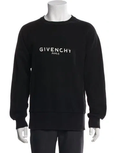 Pre-owned Givenchy Graphic Print Crew Neck Sweatshirt In Black