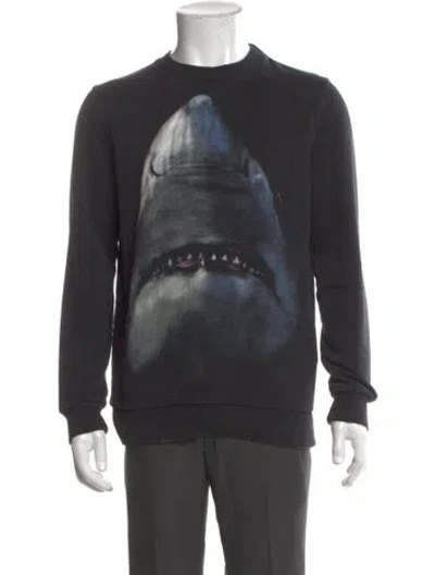 Pre-owned Givenchy Graphic Print Crew Neck Sweatshirt In Black