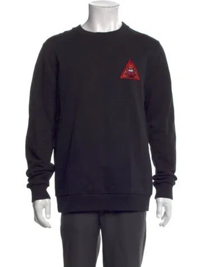 Pre-owned Givenchy Graphic Print Crew Neck Sweatshirt In Black