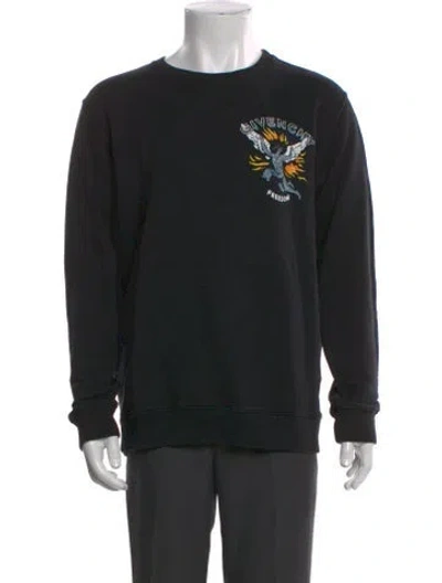 Pre-owned Givenchy Graphic Print Crew Neck Sweatshirt In Black