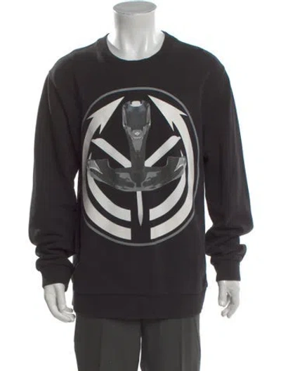 Pre-owned Givenchy Graphic Print Crew Neck Sweatshirt In Black