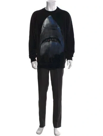 Pre-owned Givenchy Graphic Print Crew Neck Sweatshirt In Black