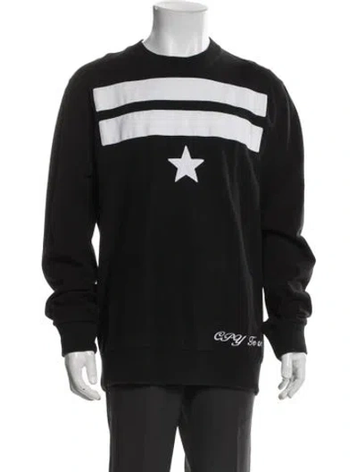 Pre-owned Givenchy Graphic Print Crew Neck Sweatshirt In Black