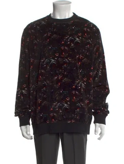 Pre-owned Givenchy Graphic Print Crew Neck Sweatshirt In Black