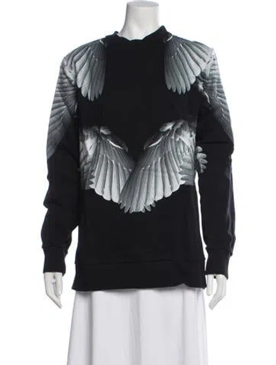 Pre-owned Givenchy Graphic Print Crew Neck Sweatshirt In Black