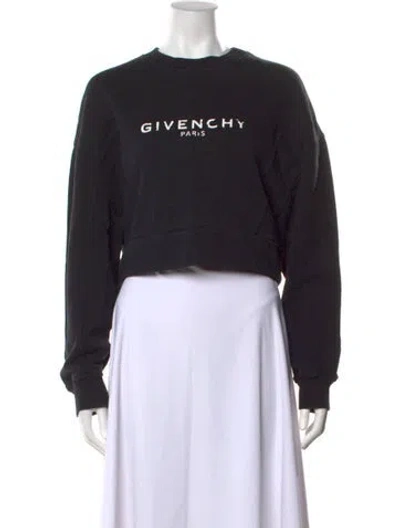 Pre-owned Givenchy Graphic Print Crew Neck Sweatshirt In Black