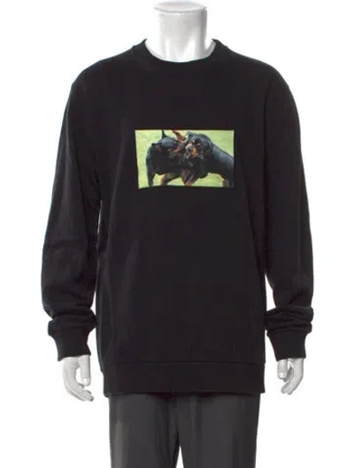 Pre-owned Givenchy Graphic Print Crew Neck Sweatshirt In Black