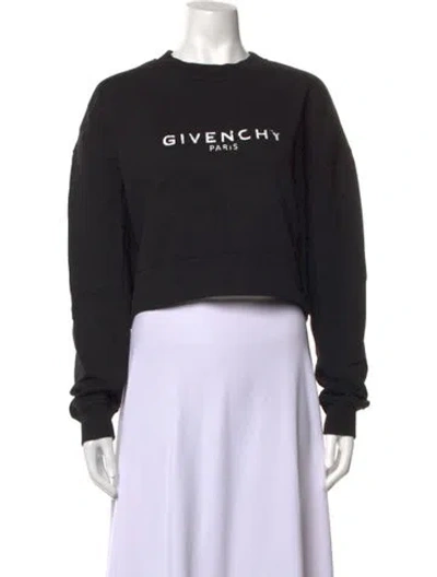 Pre-owned Givenchy Graphic Print Crew Neck Sweatshirt In Black