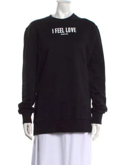 Pre-owned Givenchy Graphic Print Crew Neck Sweatshirt In Black