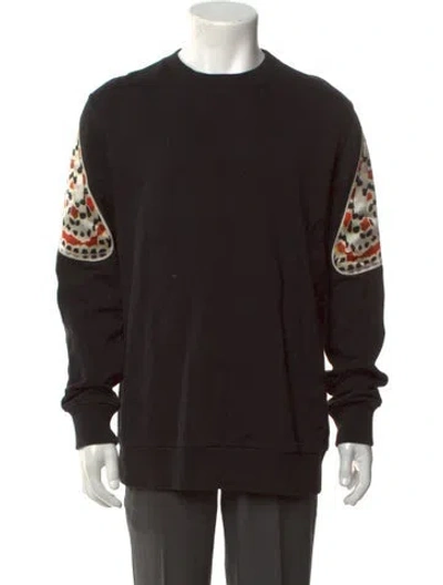 Pre-owned Givenchy Graphic Print Crew Neck Sweatshirt In Black